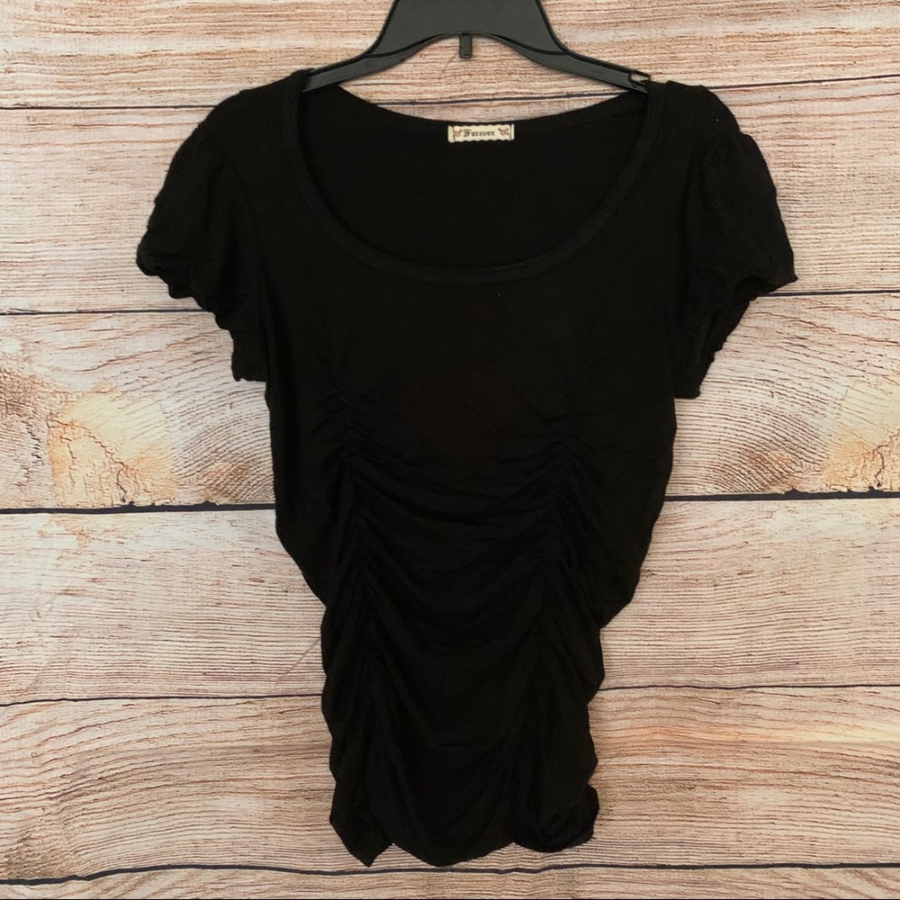 2x$20 Basic Black Maternity Tee - image 1